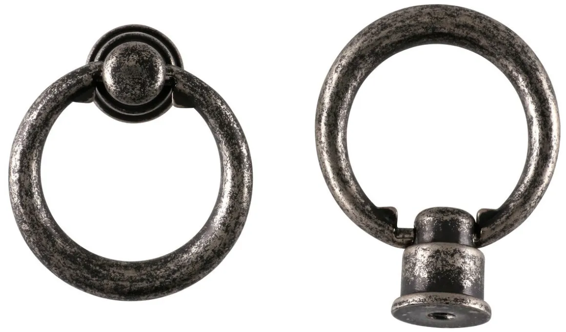 Handtag med ring, antik järn