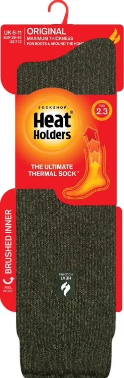 Heat Holders Long Socks termostrumpor, grön