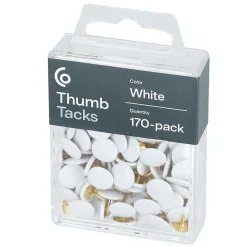 Häftstift vita plastöverdrag 170-pack