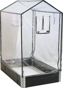 Högt växthus till pallkrage, plastöverdrag, 120 x 80 x 135 cm