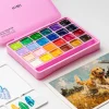 HIMI Jelly Cup gouachefärg med penslar, 24-pack