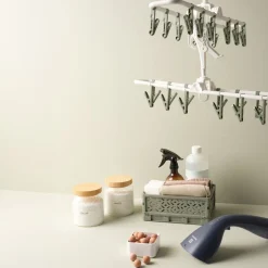 Hängande torkställning med 12 klädnypor, hopfällbar