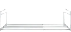 Hängkorg för hyllplan, metall, vit, bredd 39-69 cm