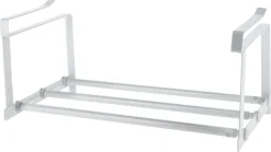 Hängkorg för hyllplan, metall, vit, bredd 39-69 cm
