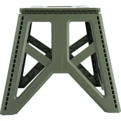 Hopfällbar sittpall grön plast, 45 cm