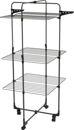 Hopfällbar torkställning, justerbar 117,5-180 cm