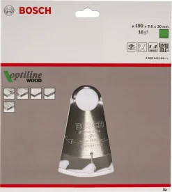 Hårdmetallklinga Bosch Optiline, 190 mm