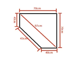 Hörnhylla metall för garage eller förråd, 5 hyllplan