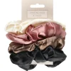 Hårsnoddar scrunchies satin, 4-pack