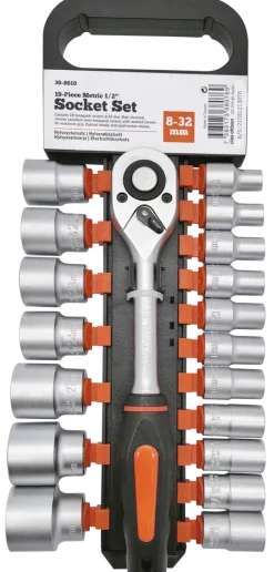 Hylsnyckelsats 19 delar 1/2"