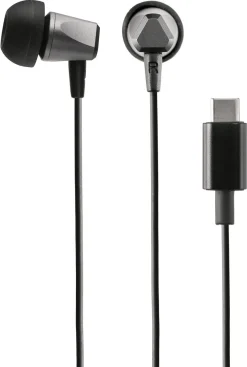In ear-hörlurar med mikrofon, USB-C, svarta