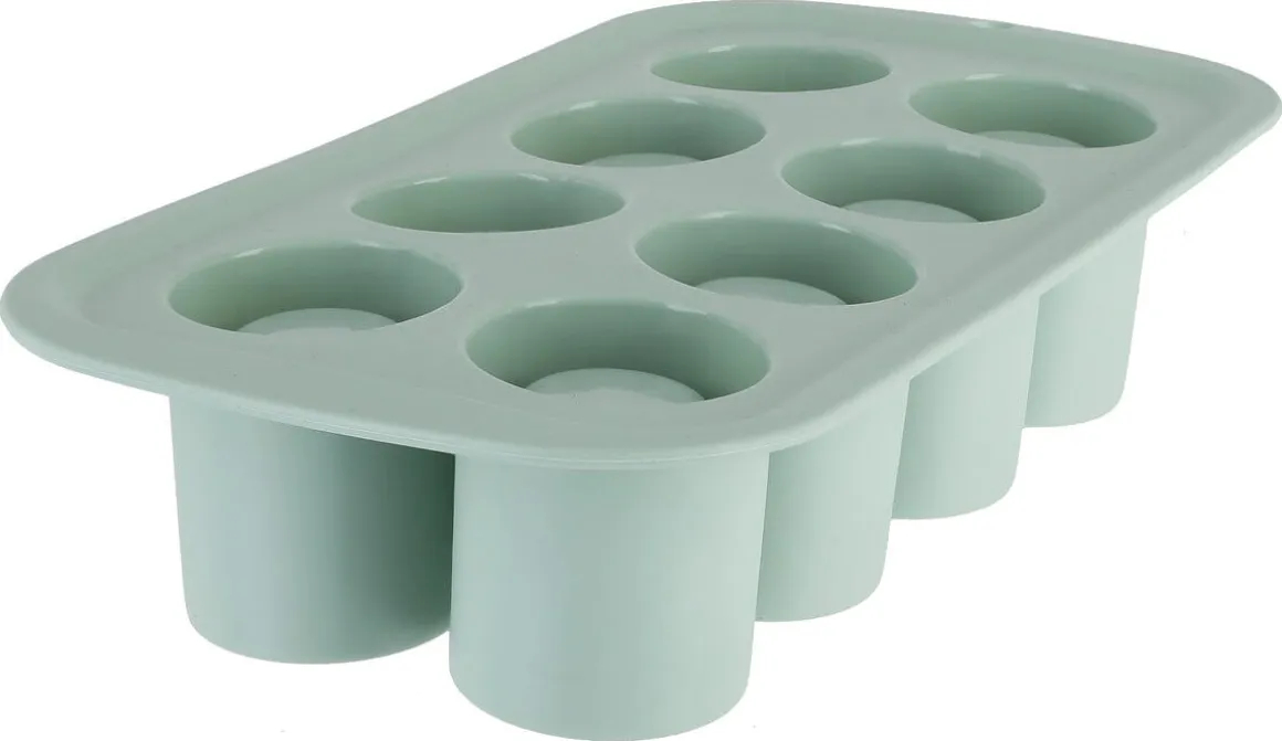 Isglas, form i silikon för 8 små glas av is