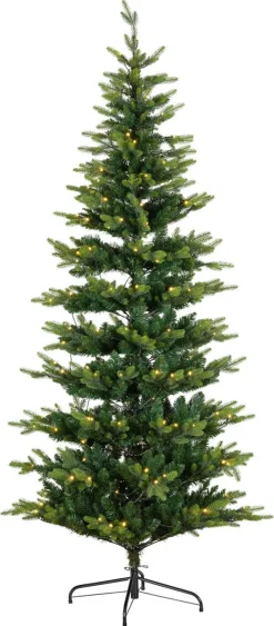 Julgran Orsa Slim 210 cm, smal gran med LED-belysning