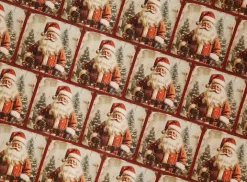 Julpapper gammaldags med tomtar, 4 m x 70 cm