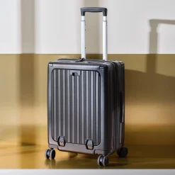 Kabinväska med USB-A, USB-C, 55 x 40 x 23 cm, svart