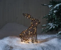 Kanin med LED-belysning 40 cm, inomhus / utomhus