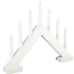Karl sladdlös adventsljusstake laddbar USB, vit