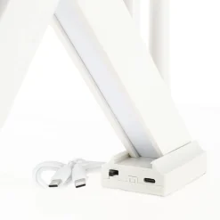 Karl sladdlös adventsljusstake laddbar USB, vit