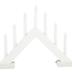Karl sladdlös adventsljusstake laddbar USB, vit
