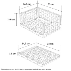 Klappbox av återvunnen plast, large 33 x 24,5 x 13,8 cm