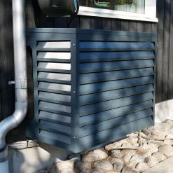Klimatkoncept skydd till luftvärmepump utomhus, plåt