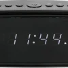 Klockradio med dubbla alarm, svart