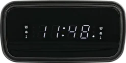 Klockradio med dubbla alarm, svart