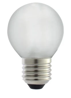 Klotlampa dimbar LED E27 1 W, varmvit