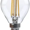 Klotlampa dimbar LED E14 3,4 W, varmvit