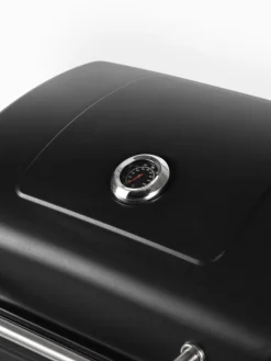 Kolgrill Delux med grillvagn, sidobord och termometer