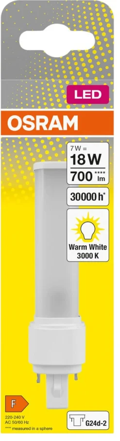 Kompaktlysrör LED G24D-2 7 W D18 Osram Dulux
