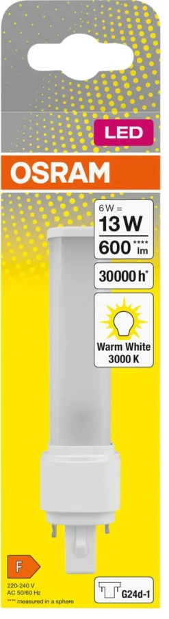 Kompaktlysrör LED G24D-1 6 W D13 Osram Dulux