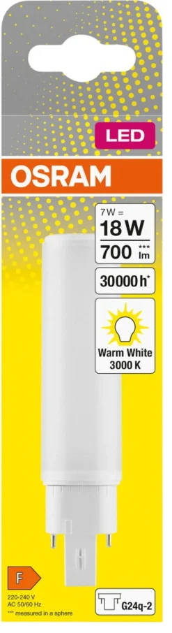 Kompaktlysrör LED G24q-2 7 W D18 Osram Dulux