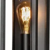 Konstsmide Capri vägglykta / vägglampa utomhus, svart