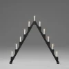 Konstsmide stor adventsljusstake, trä, vikbar, 86 cm