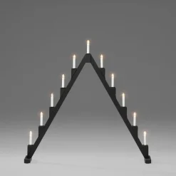 Konstsmide stor adventsljusstake, trä, vikbar, 86 cm