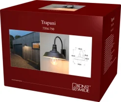 Konstsmide Trapani stallykta / vägglampa, svart