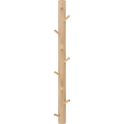 Kroklist Vertikal, trä, hängare med 9 krokar, 72 cm