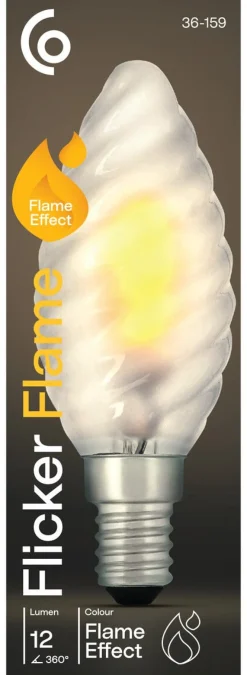 Kronljuslampa LED flammande Flicker Flame E14 1 W