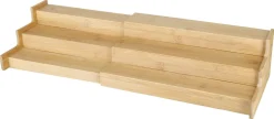 Kryddhylla trä, 3 plan, utdragbar 31,2-56,4 cm