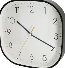 Kvadratisk väggklocka i retrostil, 25,5 cm