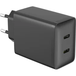 Laddare USB-C 2 portar GaN PD, 45 W