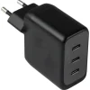 Laddare USB-C 3 portar GaN 70 W, svart