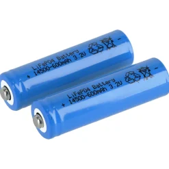 Laddningsbart batteri 14500, 3,2V/600mAh LiFePO4, 2-pack