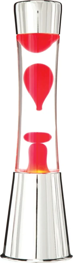 Lavalampa LED röd retro, 33 cm