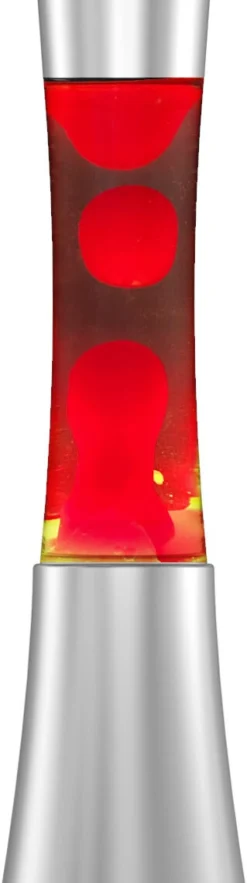 Lavalampa LED röd retro, 33 cm