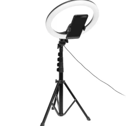 LED ringlight med stativ, för mobil, 1,55 m