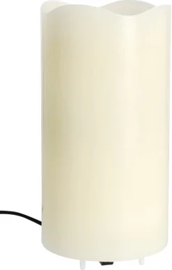 LED-ljus i vax med stjärnprojektor, höjd 16 cm
