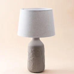 Linnea bordslampa keramik blommönster, 50 cm, Northlight