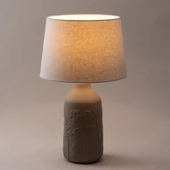 Linnea bordslampa keramik blommönster, 50 cm, Northlight